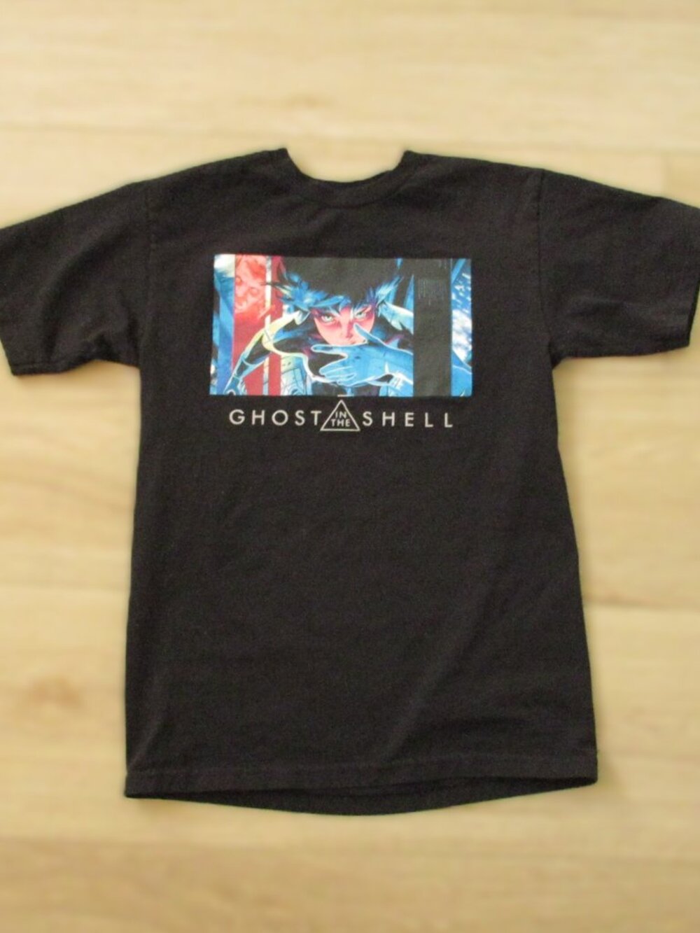 Ghost In The Shell Anime Graphic T Shirt Black Size Small